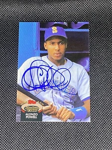 Alonzo Powell Seattle Mariners Signed Auto 1992 Topps Stadium Club Card #547 COA - Picture 1 of 3