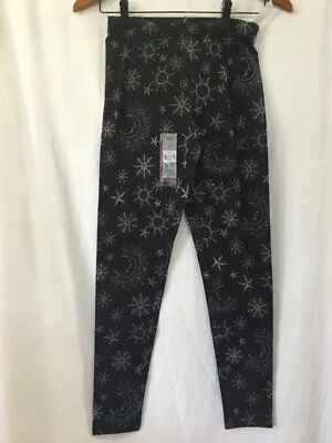 Novas Leggings Femininas Júnior de Algodão Sem Limites Moon & Stars Tamanhos P, M, XXL - Imagem 1 de 4
