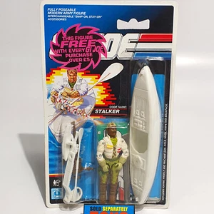 Vtg GI Joe STALKER UK This Figure Free sticker promo Euro Style MOC sealed - Picture 1 of 11