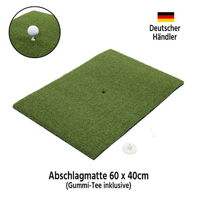 PURE2IMPROVE Golf Schlagmatte Übungsmatte 60 x 40cm - Trainingshilfe Abschlagmatte Tee inkl.