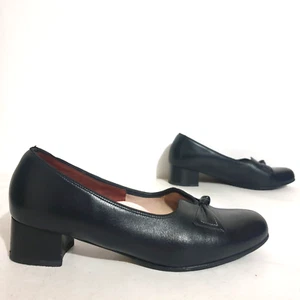 Kumfs Ziera Shoes EU40.5 US10 UK7 Black Leather Slip On Low Heels Comfort Womens - Picture 1 of 13