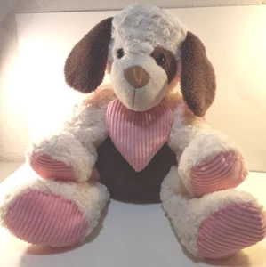 VALENTIN süßes rosa Herz 20 Zoll Plüsch Welpe Hund 2014 Abenteuer Stofftier WEICH - Bild 1 von 13