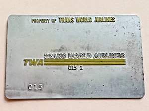 Vintage TWA Airline Ticket Validation Plate - Great Collectible! - Picture 1 of 2