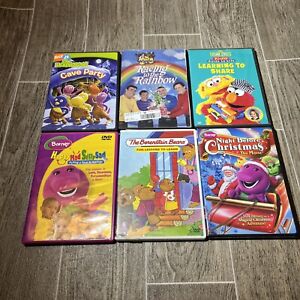 Dvd Lot 6 Children Movie Bundle Wiggles Barney Berenstain Bears Sesame Street