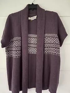 NWT! Kohl's Sonoma Life & Style 2X Open Front Sweater Short Sleeves Tag $56 - Picture 1 of 8
