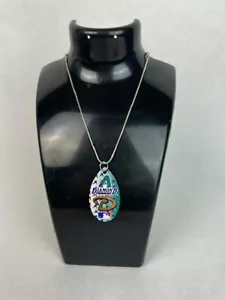 Arizona Diamondbacks Logo Vintage Teardrop Spinner Necklace - Picture 1 of 1