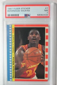 1987 pegatina Fleer Dominique Wilkins #7 PSA 7 N-COMO NUEVA BALONCESTO 433 - Imagen 1 de 2