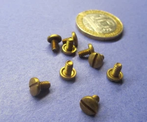 Binding Head Slotted Machine Screw Brass, 4-40 x 3/16" Length 200 Pcs - Picture 1 of 12