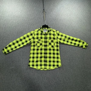 Dixxon Flannel Shirt Womens Large Plaid Long Sleeve Snap Western Workwear - Picture 1 of 12