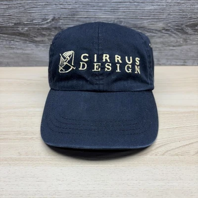 Gorra con diseño Cirrus correa trasera negra dorada bordada aviación para hombre Foto 1 de 4