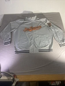 Vintage MLB Gray San Francisco Giants 2004 Majestic Dugout Jacket 3XL - Picture 1 of 22