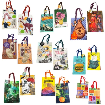 ¡TÚ ELIGES! (40+ opciones) BOLSO DE MANO DE COMPRAS DE COMESTIBLES REUTILIZABLE ECOLÓGICO Trader Joe's Foto 1 de 4