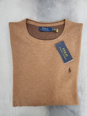 Polo Ralph Lauren Suéter Marrón Cuello Redondo Para Hombre Talla XL Nuevo Foto 1 de 4