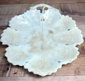 RAR Antik Laughlin Bros Premium Stone China 1870er Traubenblatt Teller Adler Löwe - Bild 1 von 4