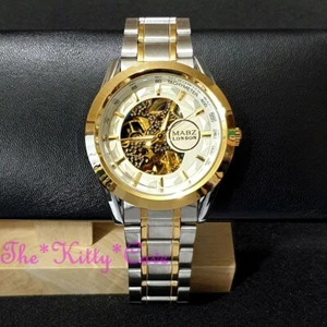 Automatique Mécanique Squelete Steampunk Élevé Saphir Minéral Biseau Luxe Montre - Imagen 1 de 11