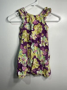 cherokee toddler girls tank top dress size 4T floral sleeveless  - Picture 1 of 4