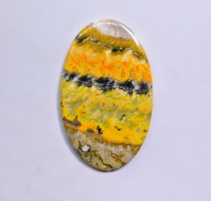 Bumble Bee Stone Yellow Bumble Bee Cabochon Gemstone loose jasper 92 Cts ME-7980 - Picture 1 of 3