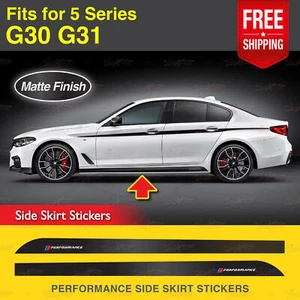 Fits BMW G30 G31 5 Series Sport Side Skirt Stickers MATTE Vinyl Decals Stripes - Foto 1 di 10