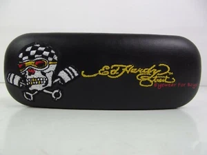 Ed Hardy Gafas de Sol Gafas de Sol Estuche Rígido Carcasa Almeja Bordado Carreras Cráneo - Imagen 1 de 4