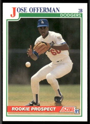 1991 Score #343 Jose Offerman - Image 1 of 2