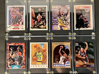 Vinatge Autographed Basketball Cards Lot Of 8 Rookie, Magic Johnson All With COA - Image 1 of 4