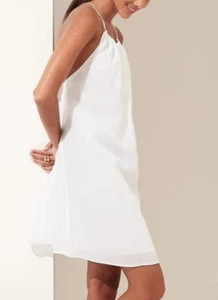 NWT!! Banana Republic RT$140 White Ramie Halter Mini Beach/Resort/Sun Dress **XL - Picture 1 of 6