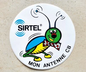 Autocollant publicitaire ancien Antenne CB magnétique SIRTEL vintage 80’s - Zdjęcie 1 z 2