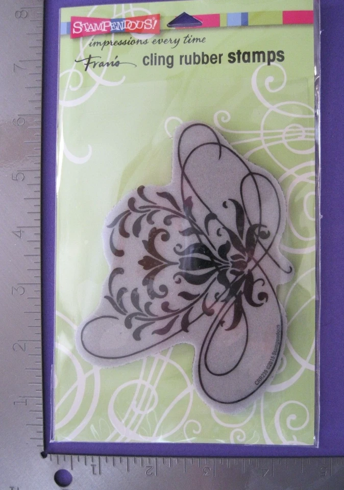 CLING RUBBER STAMPS - SWIRL FLOURISH (DESIGN, SWIRLS) STAMPENDOUS LARGE STAMP - Image 1 of 1