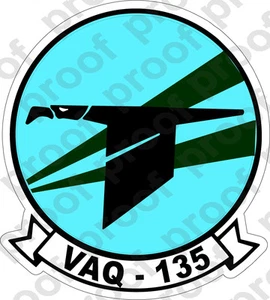 STICKER USN VAQ 135 BLACK RAVENS - Picture 1 of 2