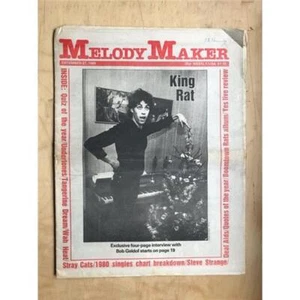 BOOMTOWN RATS MELODY MAKER MAGAZINE DEC 27 1980 - BOB GELDOF COVER with intervi - Picture 1 of 1