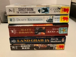 Lot of 5 JOYNER RICHARDS BALLAS RED BRAUN WESTERN BOOKS - Imagen 1 de 6