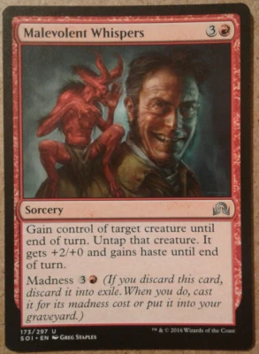 MTG Malevolent Whispers - Sorcery (Magic the Gathering card) UNCOMMON - Image 1 of 2