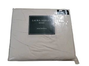 Laura Ashley Home Bettrock einfarbig elfenbeinfarben gerafft Twin Size neu versiegelt - Bild 1 von 2