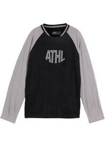 Neu T-Shirt sportlich Bio-Baumwolle Gr 152/158 Schwarz Grau Jungen Langarm-Shirt - Bild 1 von 1