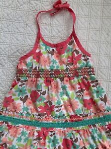 Genuine Kids Oshkosh Girls’ Size 2T Halter Cotton Floral Sundress EUC
