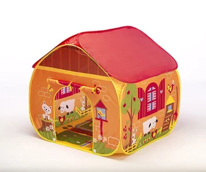 Kinder Spaß Spiel Zelt Bauernhof Haus Spielhaus Tiere Design Pop Up Kinder Aktivität - Bild 1 von 12