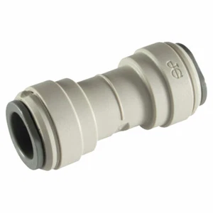 John Guest 1/4 inch (6.35mm) PF Equal Fitting Straight Tube Connector PI0408S - Picture 1 of 3