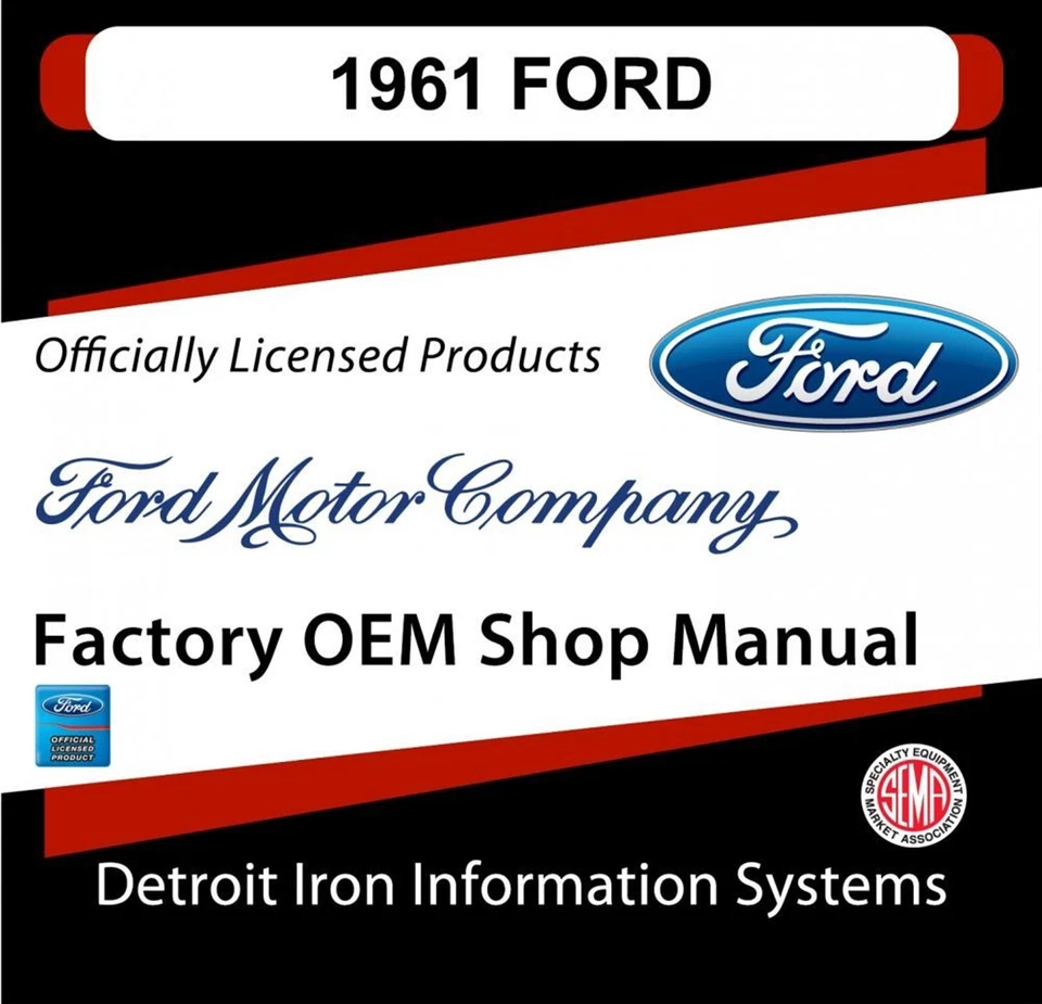 Ford Galaxie Starliner XL 1961 sedán rural manuales de tienda y libros de piezas CD Foto 1 de 1