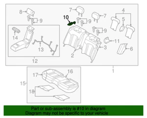 Genuine Hyundai Rear Seat Belt Guide Right Passenger OEM 89492-B100SG2 - Imagen 1 de 4