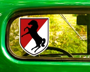 2 U.S. ARMY 11th ARMORED CAVALRY REGIMENT DECALs Sticker Bogo For Car Bumper - Picture 1 of 1