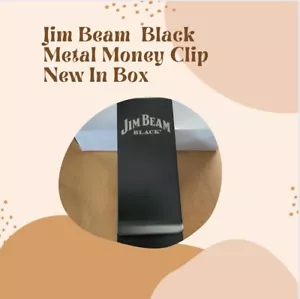 Jim Beam Bean Black Metal Money Clip. New In Box -FREE SHIPPING - Picture 1 of 3