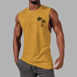 Tank top men's muscle shirt sleeveless sports shirt armpit shirt printing fitness shirt - Picture 1 of 24