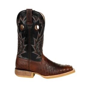 Durango Rebel Pro Oiled Saddle Ostrich Western Boots DDB0306-10D RRP$575 - Picture 1 of 4