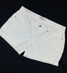 Lucky Brand Laguna Shorts 6/28 Womens White Gray Stars Pockets Size Sz 32x4 NEW - Bild 1 von 12