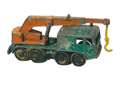 Matchbox Car Lesney RARE match box England #30 Wheel Crane Green Orange truck UK - Image 1 of 4