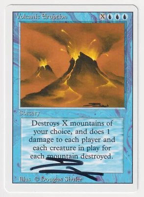 Signed Volcanic Eruption Proof NM Revised Artist Douglas Shuler MTG Magic AP! - Image 1 of 2
