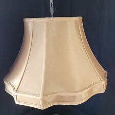 Rare Golden Beige Large Square Curved Bell Lampshade Lamp Shade 13"h x 20"w