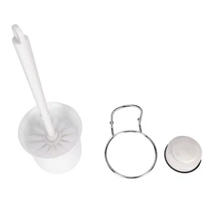 Silicone Toilet Brush With Quick-drying Holder Non-punch Suction Cup - Picture 1 of 23