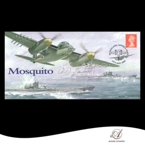 MOSQUITO AIRCRAFT - SIGNED/AUTOGRAPH - STAMP COVER - ANTHONY.D.LAMBERT DFC AE - Picture 1 of 3