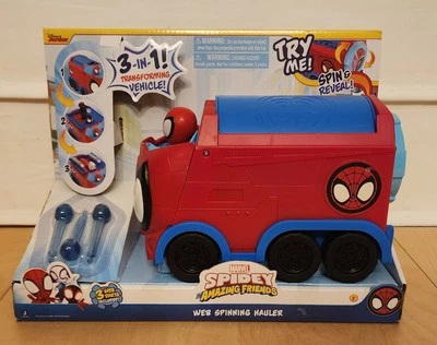 New Marvel Spidey & His Amazing Friends Web Spinning Hauler Transforming Vehicle - Image 1 of 4